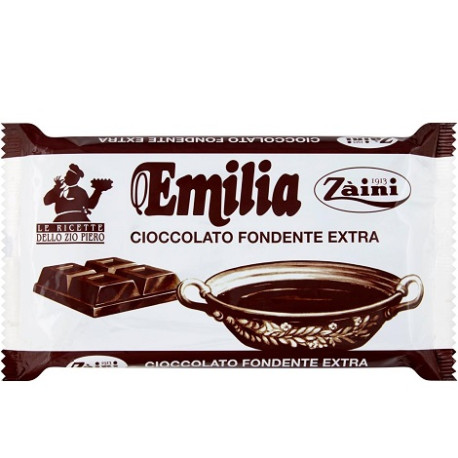 Blocchetto Cioccolato Zaini Emilia extra Fondente da 1 Kg Blocchetto Cioccolato Zaini Emilia extra Fondente da 1 Kg