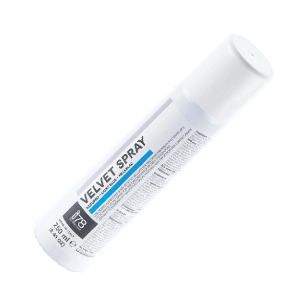 250 ml di colorante alimentare spray azzurro vellutato, Velvet Spray Light Blue linea i-78 di Silikomart