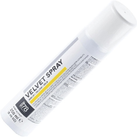 250 ml di colorante alimentare spray Giallo vellutato, Velvet Spray Giallo della linea i78 di Silikomart 250 ml di colorante alimentare spray Giallo vellutato, Velvet Spray Giallo della linea i78 di Silikomart