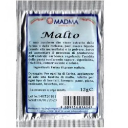 Malto in polvere per dolci, in bustine di 12 g da Madma