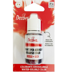 Colorante idrosolubile liquido rosso, ad uso alimentare, per aerografo, 20 g da Decora