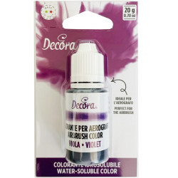 Colorante idrosolubile liquido viola, ad uso alimentare, per aerografo, 20 g da Decora