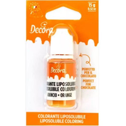 Colorante liposolubile liquido arancione, ad uso alimentare, da 15 g, di Decora