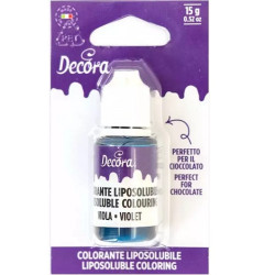 Colorante liposolubile liquido viola, ad uso alimentare, da 15 g, di Decora