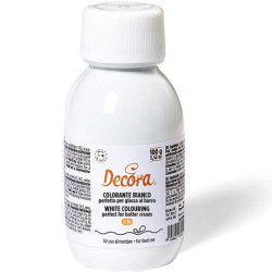 Colorante Alimentare in Gel Concentrato DECORA | Bianco (100g) | Senza E171, per Pasta di Zucchero e Creme