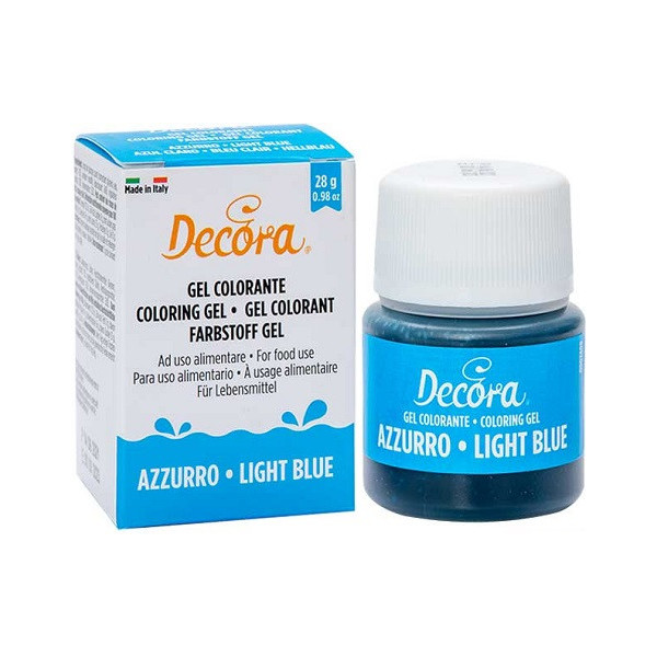 Colorante Alimentare in Gel Concentrato Azzurro DECORA da 28 g: professionale per pasta di zucchero e creme