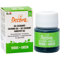 Colorante Alimentare in Gel Concentrato DECORA | Verde (28g) | Professionale per Pasta di Zucchero e Creme