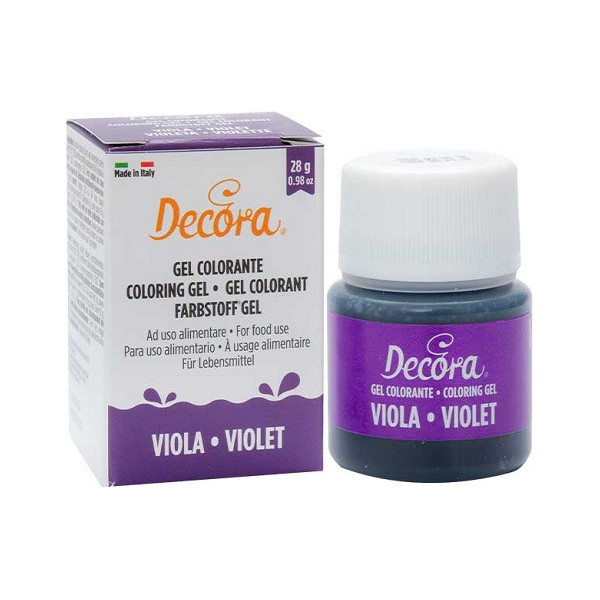 Colorante Alimentare Viola in Gel 28g Decora | Concentrato per Pasta di Zucchero e Creme