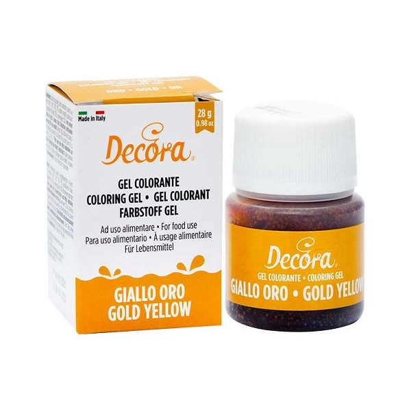 Colorante alimentare in gel Giallo Oro in confezione da 28 g  di Decora