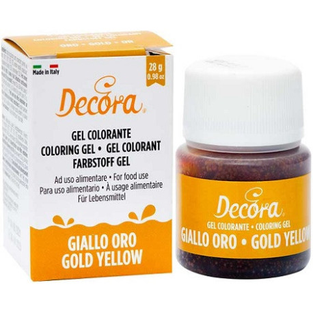 Colorante alimentare in gel Giallo Oro in confezione da 28 g  di Decora Colorante alimentare in gel Giallo Oro in confezione da 28 g  di Decora