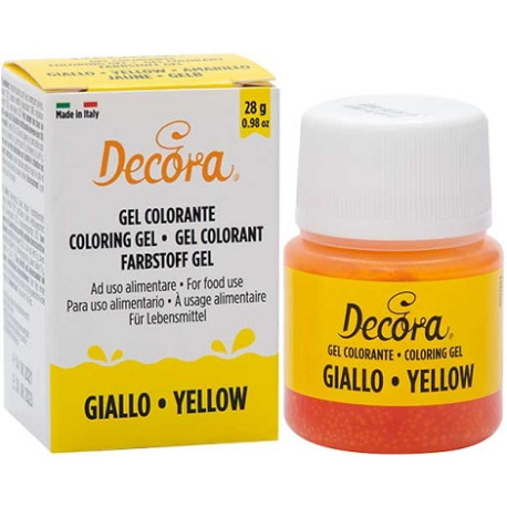 Colorante alimentare gel giallo 28 g Decora