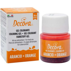 Colorante Alimentare in Gel Concentrato DECORA | Arancione o Giallo Uovo (28g) | Per Pasta di Zucchero e Creme