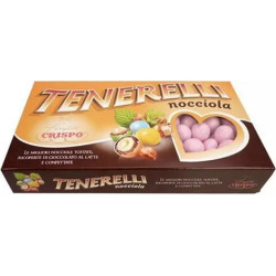 Tenerelli Rosa Crispo: confetti tondi rosa con nocciola tostata da 1 Kg