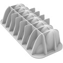 Buche Coeur Stampo Tronchetto Cuori 24,8x8,8 cm h 80 mm in silicone grigio Silikomart