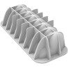 Buche Coeur Stampo Tronchetto Cuori 24,8x8,8 cm h 80 mm in silicone grigio Silikomart