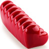 Buche Coeur Stampo Tronchetto Cuori 24,8x8,8 cm h 80 mm in silicone grigio Silikomart Buche Coeur Stampo Tronchetto Cuori 24,8x8,8 cm h 80 mm in silicone grigio Silikomart
