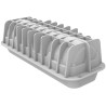 Buche Snowy Stampo Tronchetto Nevoso 19,5 cm h 63 mm in silicone grigio da Silikomart Buche Snowy Stampo Tronchetto Nevoso 19,5 cm h 63 mm in silicone grigio da Silikomart