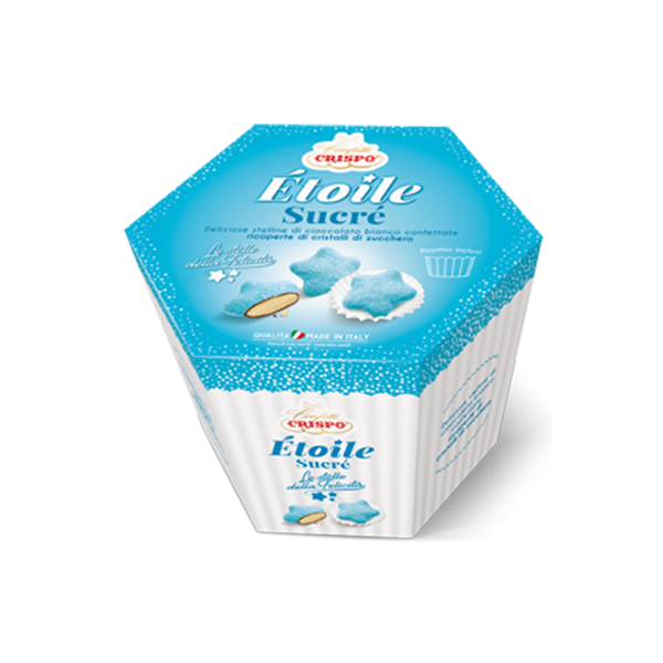 CONFETTI CRISPO ETOILE SUCRE STELLA ROSA CIOCCOLATO BIANCO 500 GR