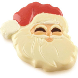 Stampo Termoformato Silikomart per Babbo Natale su Stecco - 2 Cavità 12×11,7×H27 cm per cioccolato Natalizio