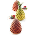 Stampo Foresta e Ananas 110 ml da Silikomart: kit stampo in silicone bianco con supporto in plastica rigida