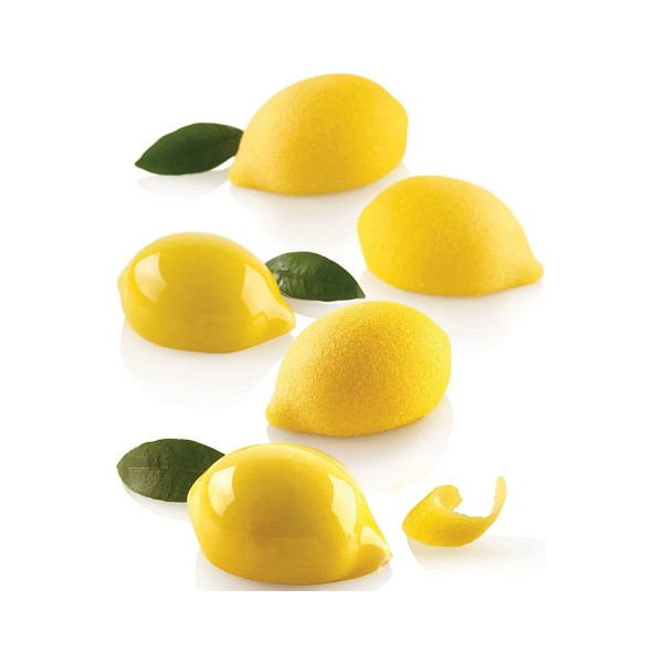 Stampo in silicone Limone da 30 ml in silicone Bianco con tagliapasta da Silikomart