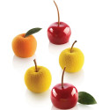 Mela Ciliegia e Pesca 3D Fruits Silikomart – Stampo in silicone per Mini Porzioni o Monoporzioni di Frutta (Formati 30/115ml)