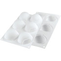 Stampo Marron Glacé 110 ml silicone bianco 3D, da Silikomart a forma di castagna