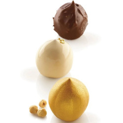 Nocciola 125 3D Fruits Silikomart – Stampo in Silicone 5 Cavità da 125ml con Supporto