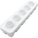Nocciola 125 ml stampo Silikomart: kit stampo in silicone bianco con supporto in plastica rigida