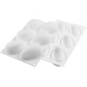 Stampo Mango 130 ml da Silikomart: kit stampo in silicone bianco con cutter doppia faccia