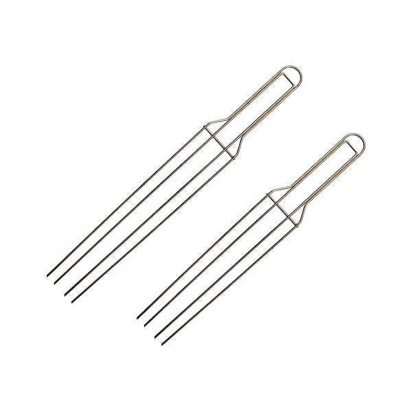 Spillone 4 punte per panettoni e colombe in acciaio inox lungo 52 cm o 62 cm da Decora