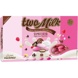 Two Milk Sfumato Rosa confetti rosa sfumati Maxtris da 1 Kg, il doppio cioccolato sfumato Maxtris