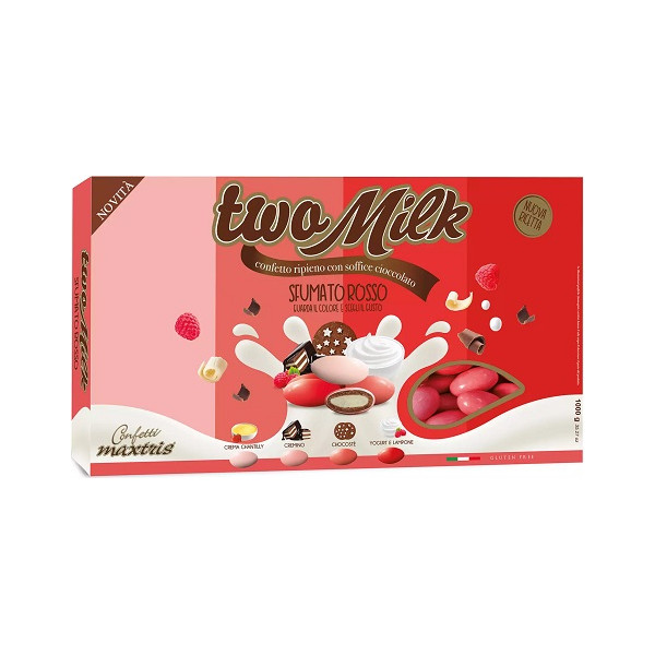 Confetti Two Milk Sfumati Rosso, il doppio cioccolato da 1kg di Maxtris