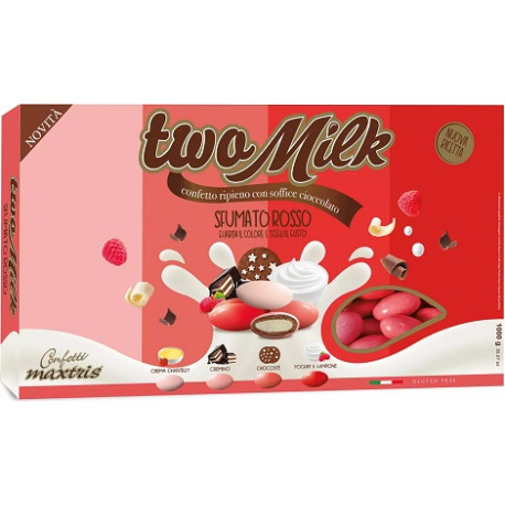 Confetti Two Milk Sfumati Rosso, il doppio cioccolato da 1kg di Maxtris