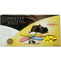 Confetti gialli al cioccolato fondente in confezione da 1 Kg di Crispo