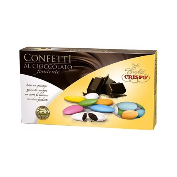 Confetti colori assortiti al cioccolato fondente da Crispo in confezione da 1 Kg