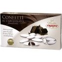 Confetti Bianchi al Cioccolato Crispo in confezione da 1 Kg. Confetti bianchi ideali per compleanno e matrimonio.