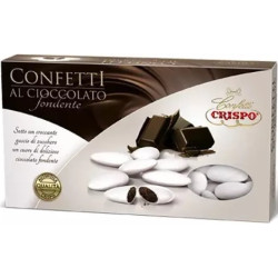 Confetti Bianchi al Cioccolato Crispo in confezione da 1 Kg. Confetti bianchi ideali per compleanno e matrimonio.