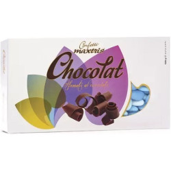 Confetti al Cioccolato Maxtris Sfumati celeste, classici, in confezione da 1 Kg
