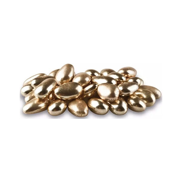Sacchetti Regalo Brillantini Oro Cioccolato - Confezione Da 4 Pezzi Con Cuori Belgi Inclusi