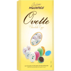 Ovette Confettate Maxtris Marbled da 1 kg: ovetti ripieni di crema alla nocciola confettati marmorizzati