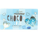 Confetti Maxtris Choco Love Sfumati Azzurro da 500 g: cuoricini di cioccolato al latte e confettati