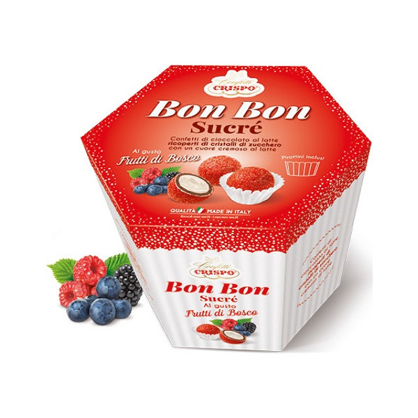 Confetti Bon Bon Sucrè Crispo Rossi ai Frutti di Bosco da 500 g