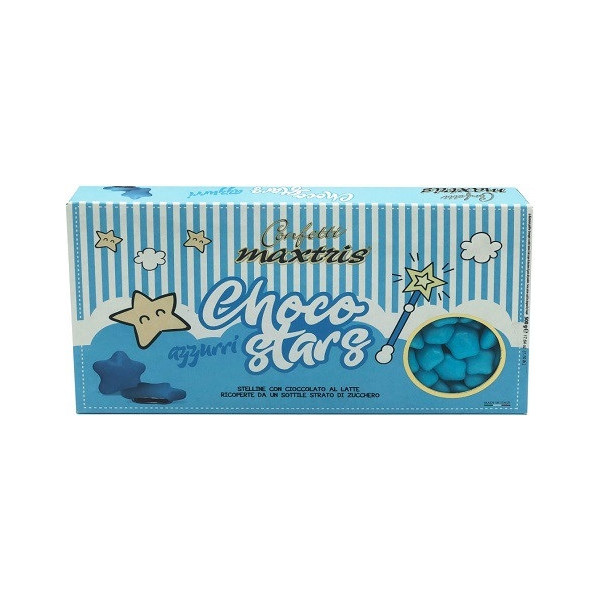 Maxtris Stelline Azzurro da 500 g: stelline azzurre di cioccolato al latte