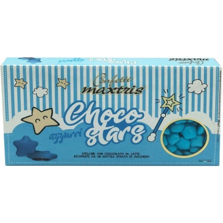 Maxtris Stelline Azzurro da 500 g: stelline azzurre di cioccolato al latte