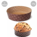 2 Stampi Panettone Basso in cellulosa da 2000 g