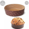 2 Stampi Panettone Basso in cellulosa da 3000 g