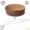 Kit spillone acciaio con 2 Stampi Panettone Basso in cellulosa 2 Kg Kit spillone acciaio con 2 Stampi Panettone Basso in cellulosa 2 Kg