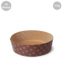 Set 10 Stampi Panettone Basso in cellulosa da 3 Kg