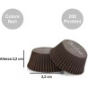 200 Pirottini Mini Muffin neri in carta diametro 32 mm altezza 22 mm da Decora